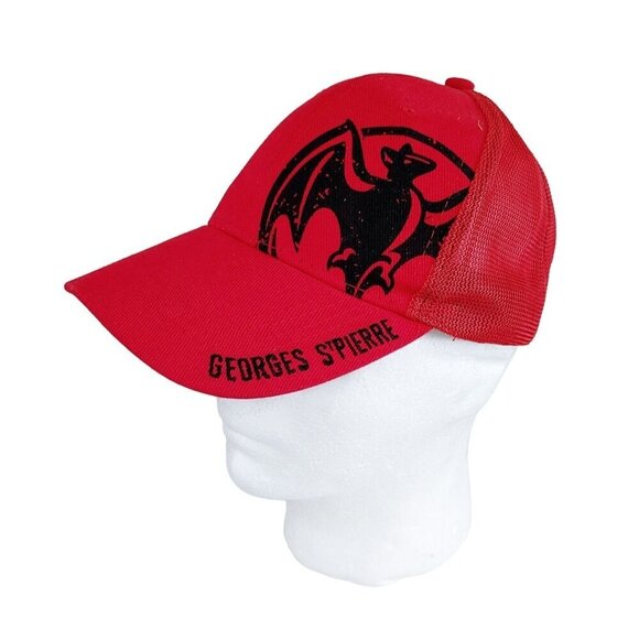 George St Pierre Bacardi Oakheart Snapback Hat Red Mesh Back Cap 2013 - Picture 4 of 9